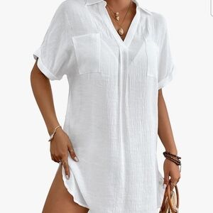 Elegant White Women's Swim Cover-Up